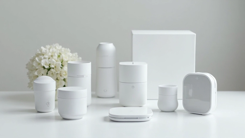 Array of smart home devices and sensors displaying IoT connectivity for comprehensive home energy management system